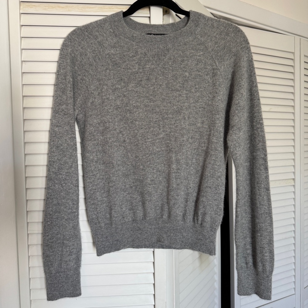 Quince Heather Gray Cashmere Sweater Size M